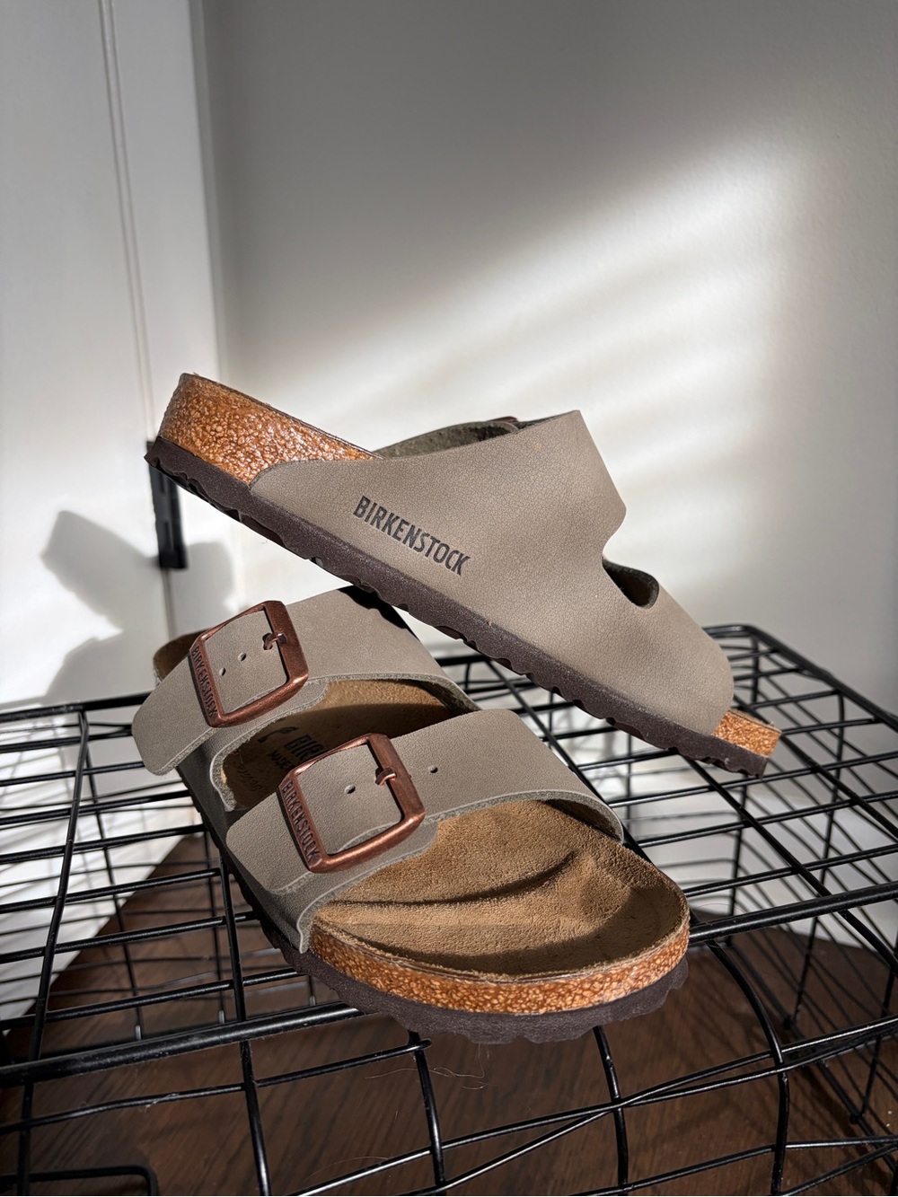 Birkenstock Women’s Taupe Arizona Two-Strap Sandals